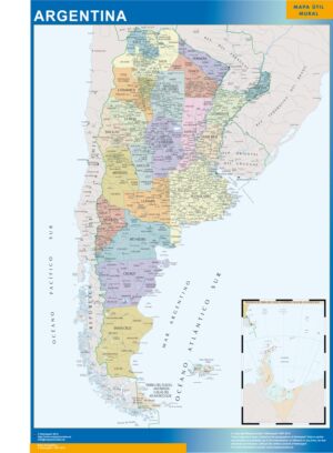 Mapa Argentina plastificado