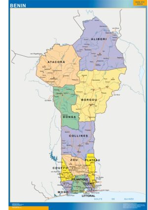 Mapa Benin plastificado