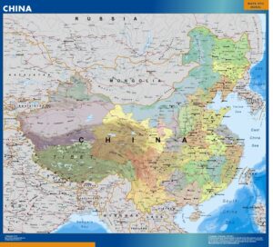 Mapa China plastificado