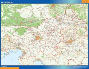 Mapa Eslovenia plastificado